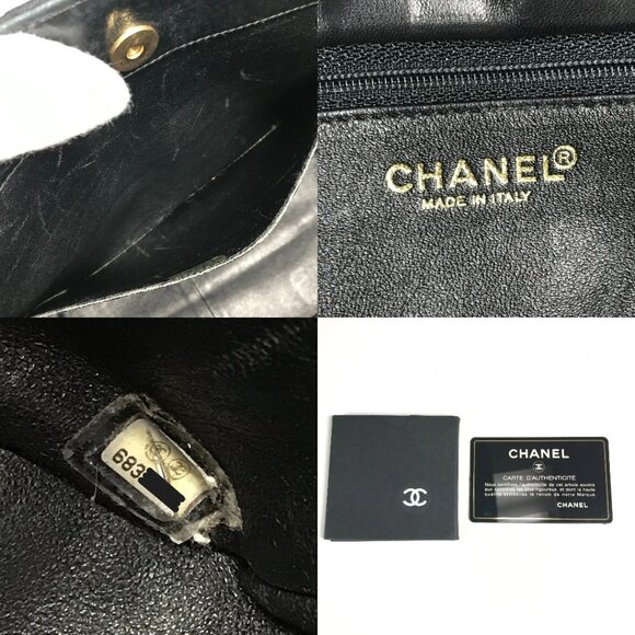 CHANEL CC CC Mark chocolate bar Tote Bag Shoulder Double Chain Bag Shoulder Bag - Picture 15 of 15